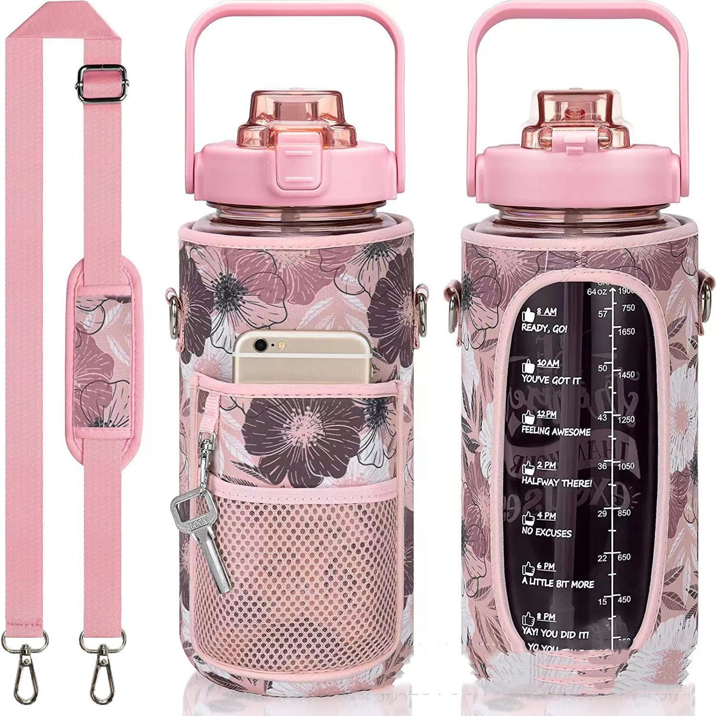 Water Bottle Set with Holder